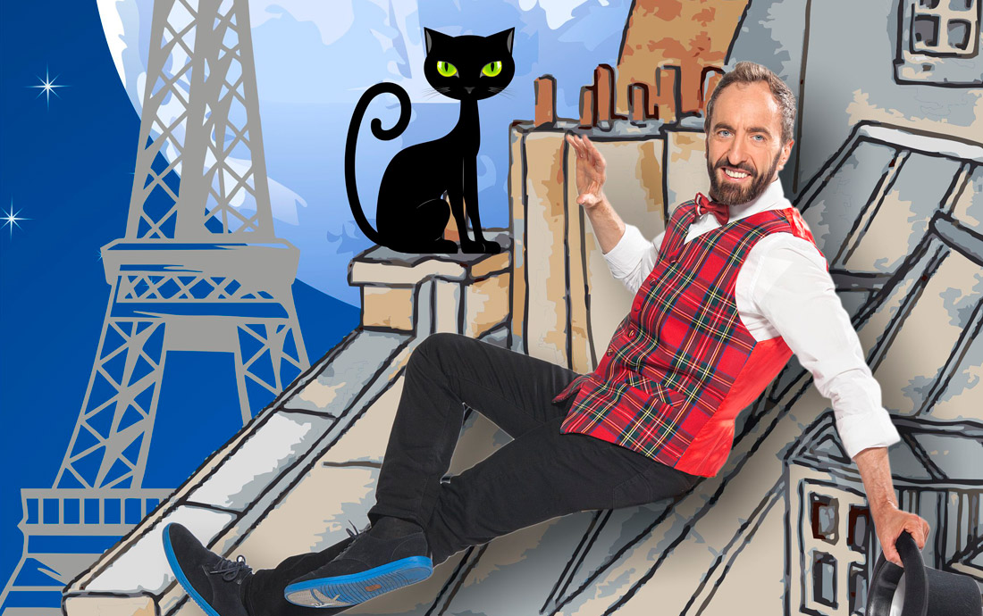 Monsieur Le magicien es un personaje parisino soñador y romántico que ama la magia y todas o casi todas las cosas le ocurre…mágicamente… Pero un día, así, de repente, su corazón se ilumina cuando descubre otra magia muy diferente a todas pero muy muy poderosa, oh la-lá! La Magia del Amor!